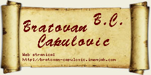 Bratovan Capulović vizit kartica